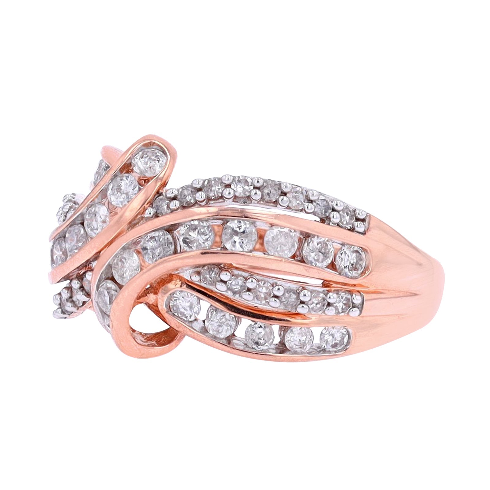10K RG 1 CTW Diamond Ring