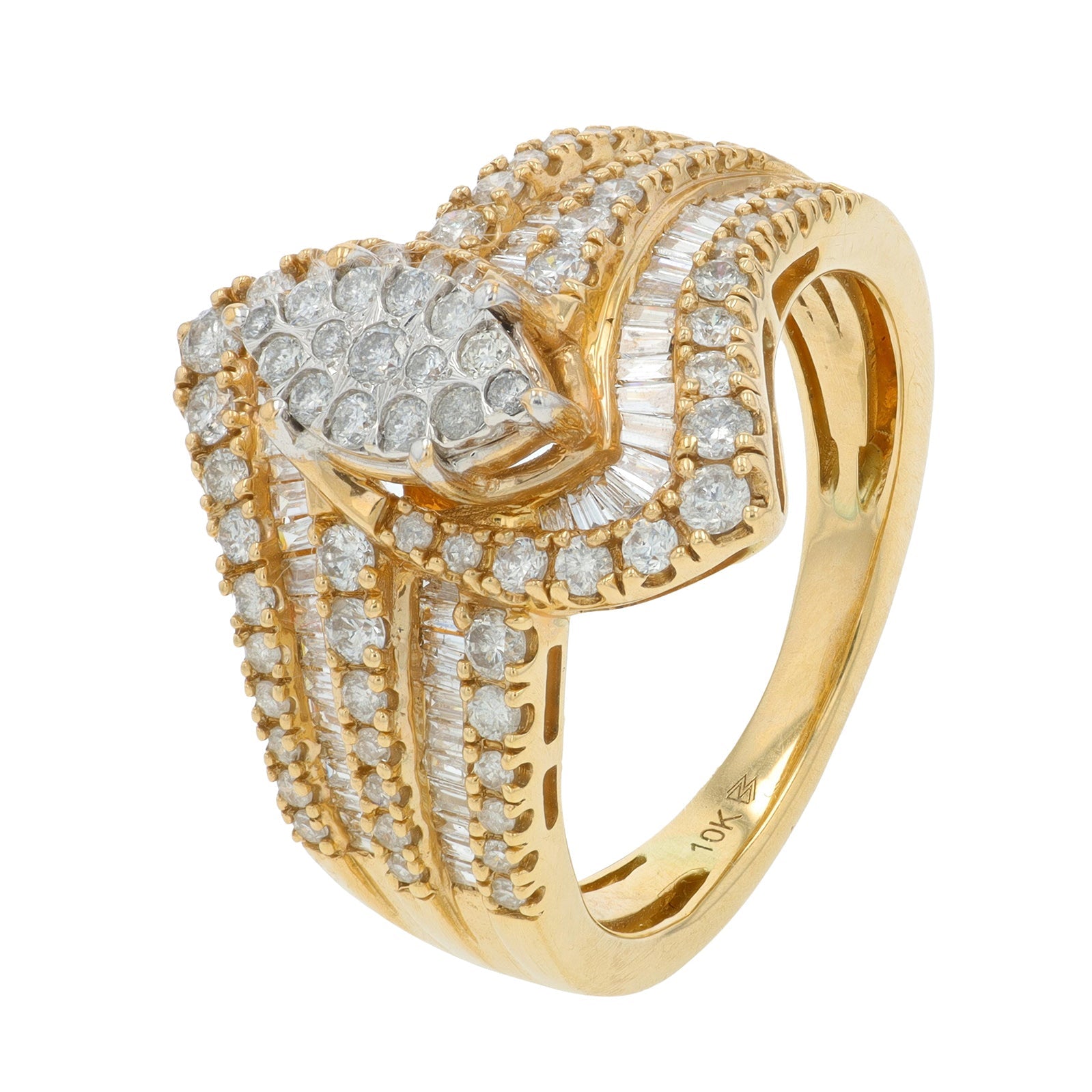 10K YG 1 CT Diamond Engagement Ring