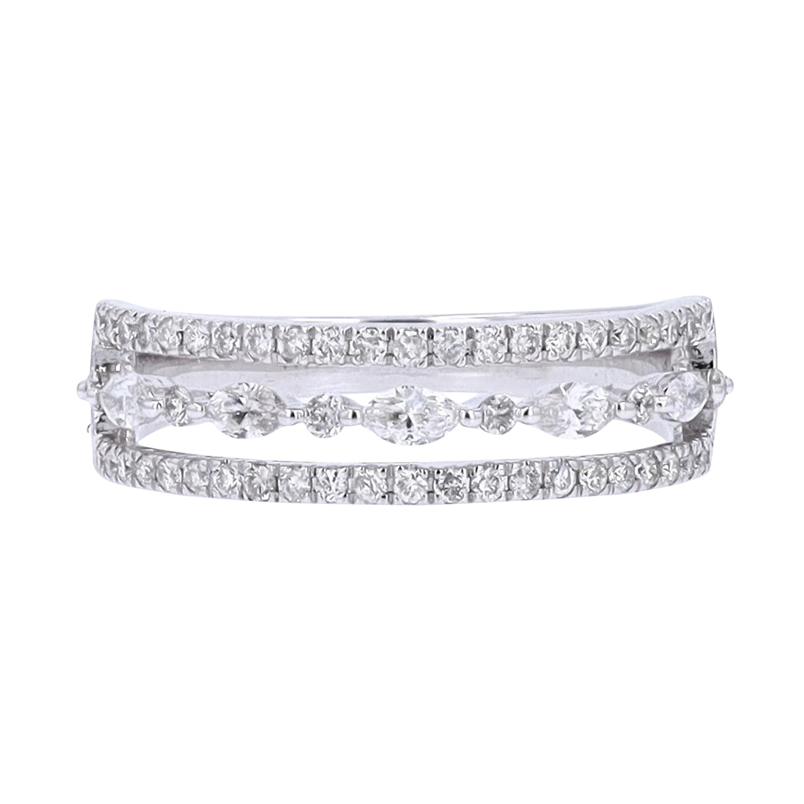14K WG 1/2 CTW Diamond Rin