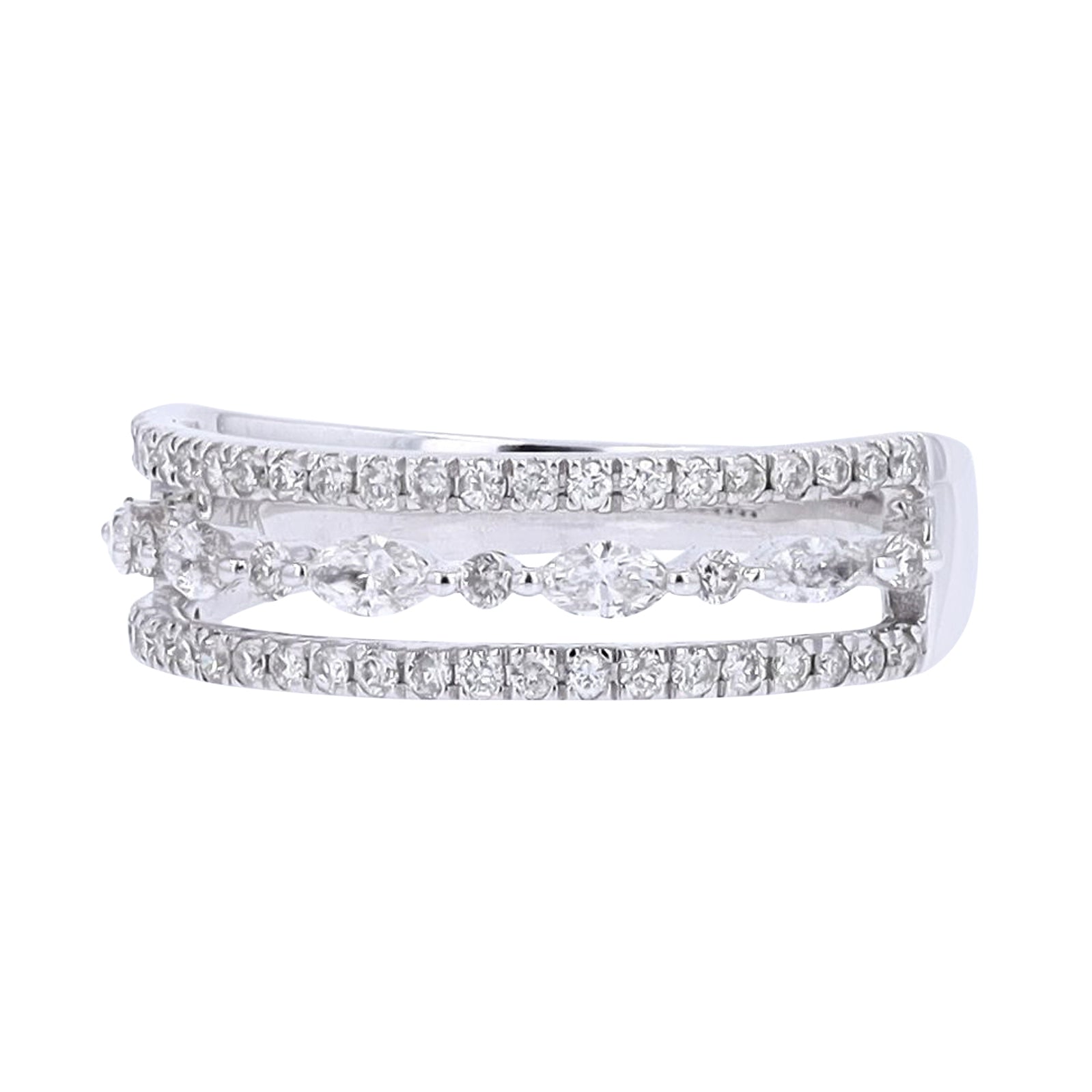 14K WG 1/2 CTW Diamond Rin