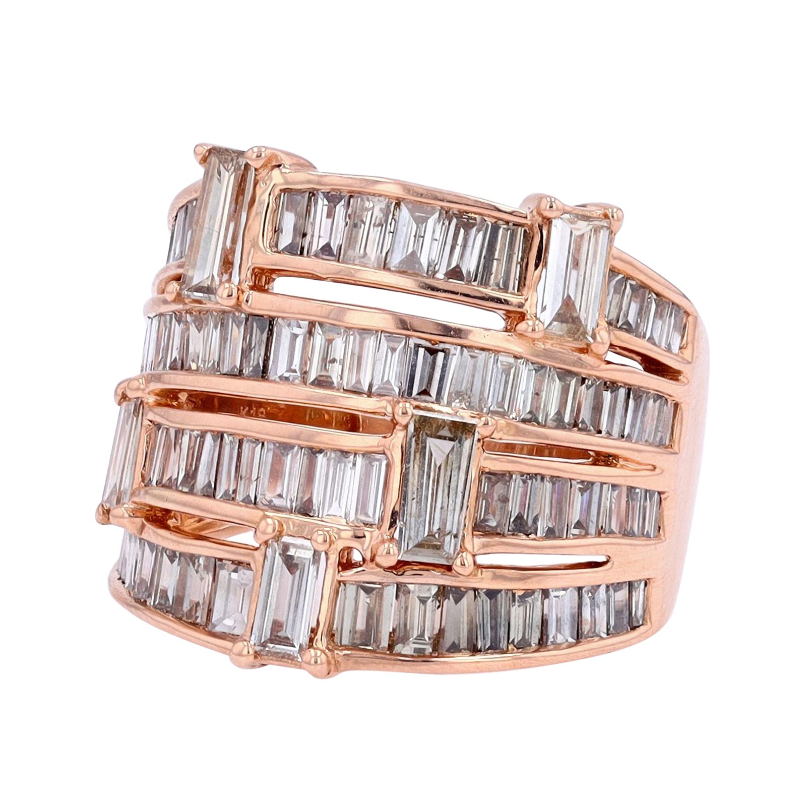 18K RG 3 CTW Diamond Ring