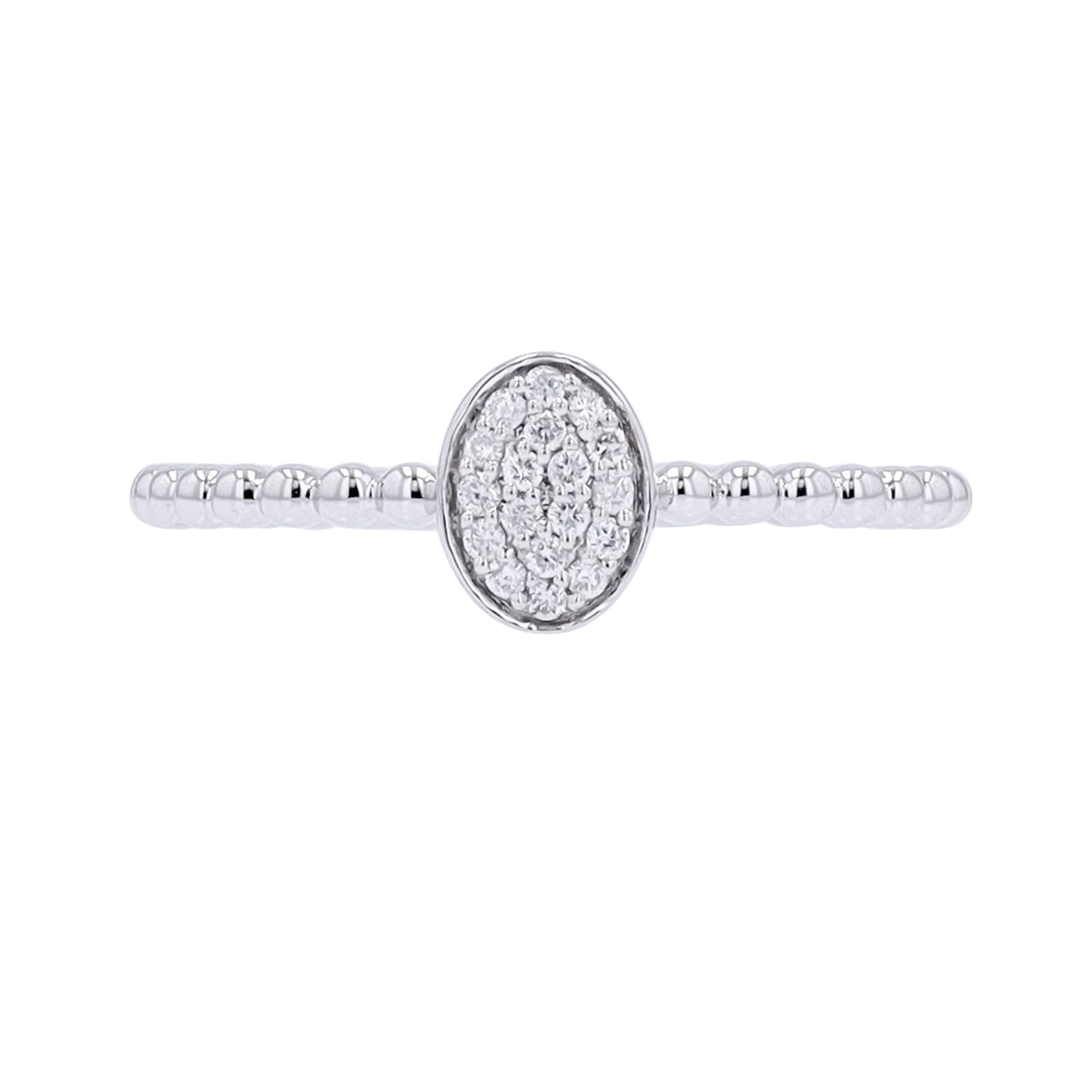 10K Diamond Oval Cluster Ring