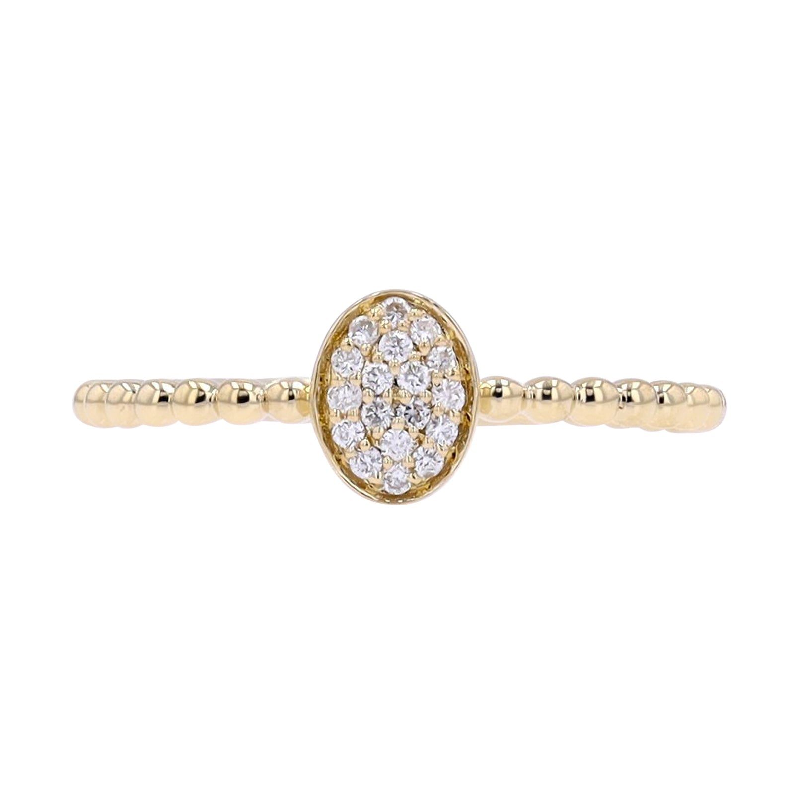 10K Diamond Oval Cluster Ring
