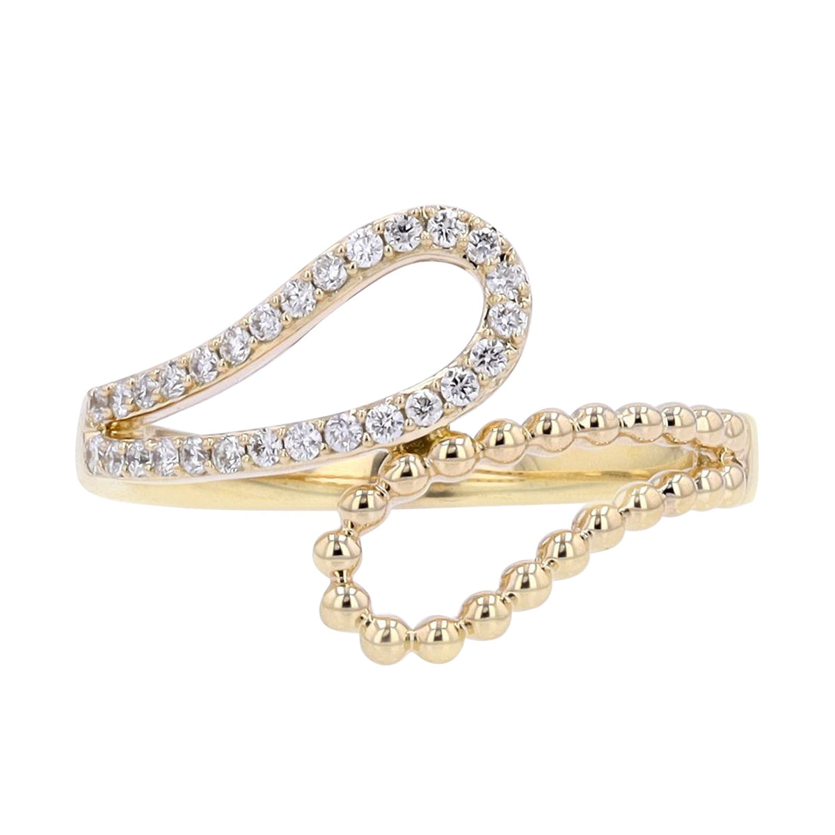 14K Diamond Bypass Ring<p><strong>More Colors Available</p></strong>