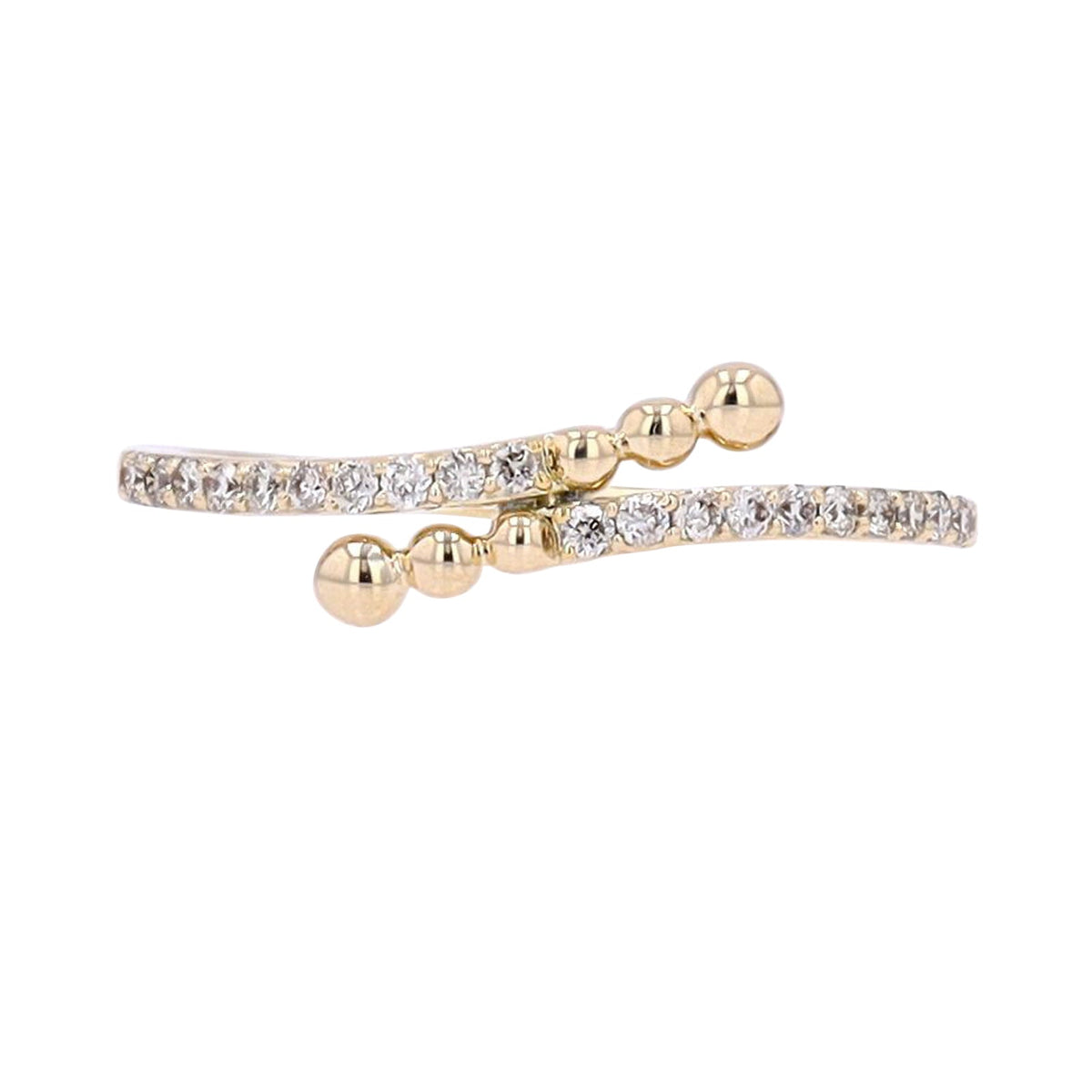 14K Diamond By-Pass Ring<p><strong>More Colors Available</p></strong>