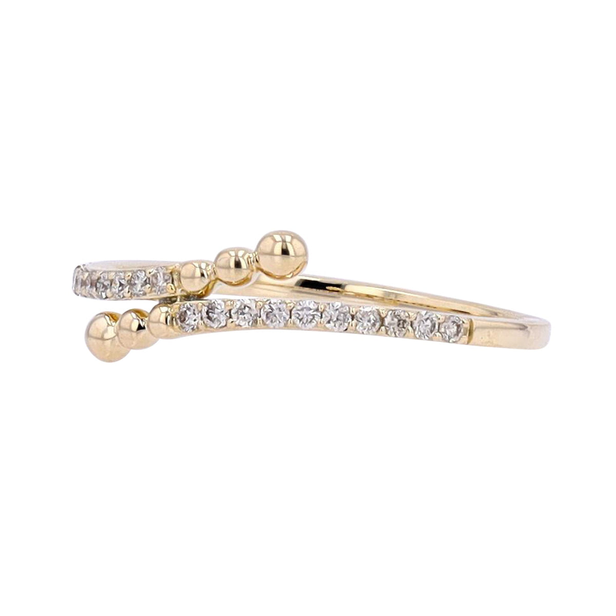 14K Diamond By-Pass Ring<p><strong>More Colors Available</p></strong>