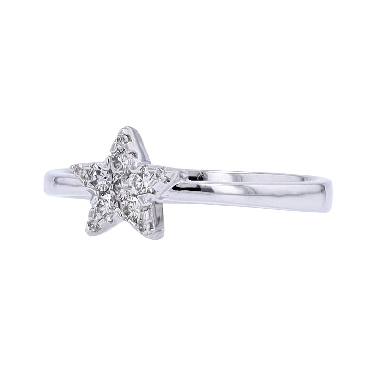 14K WG Diamond Star Ring