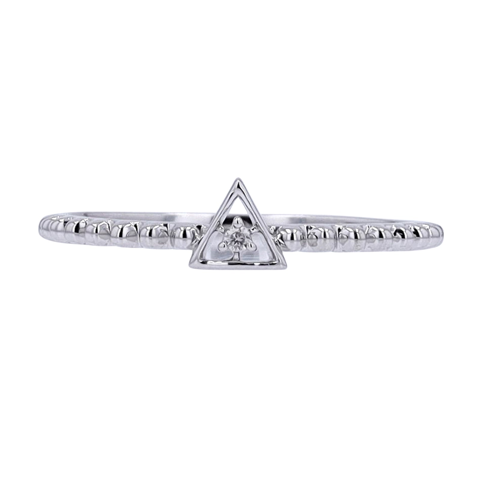 10K Diamond Triangle Ring<p><strong>More Colors Available</p></strong>