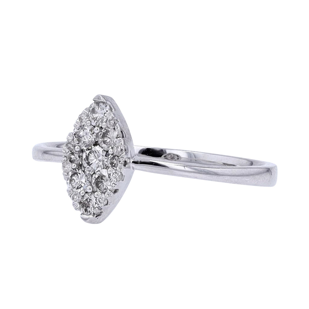 14K WG Marquise Cluster Diamond Ring