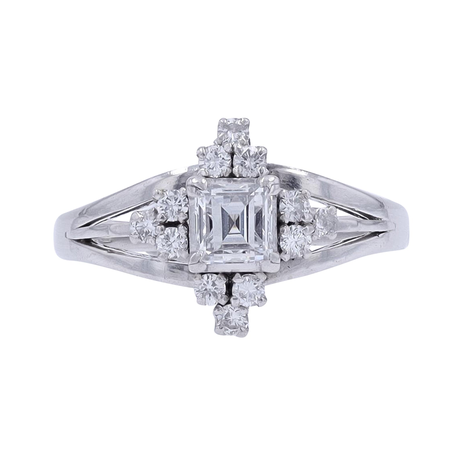 PT900 0.43 CT Center Diamond Ring