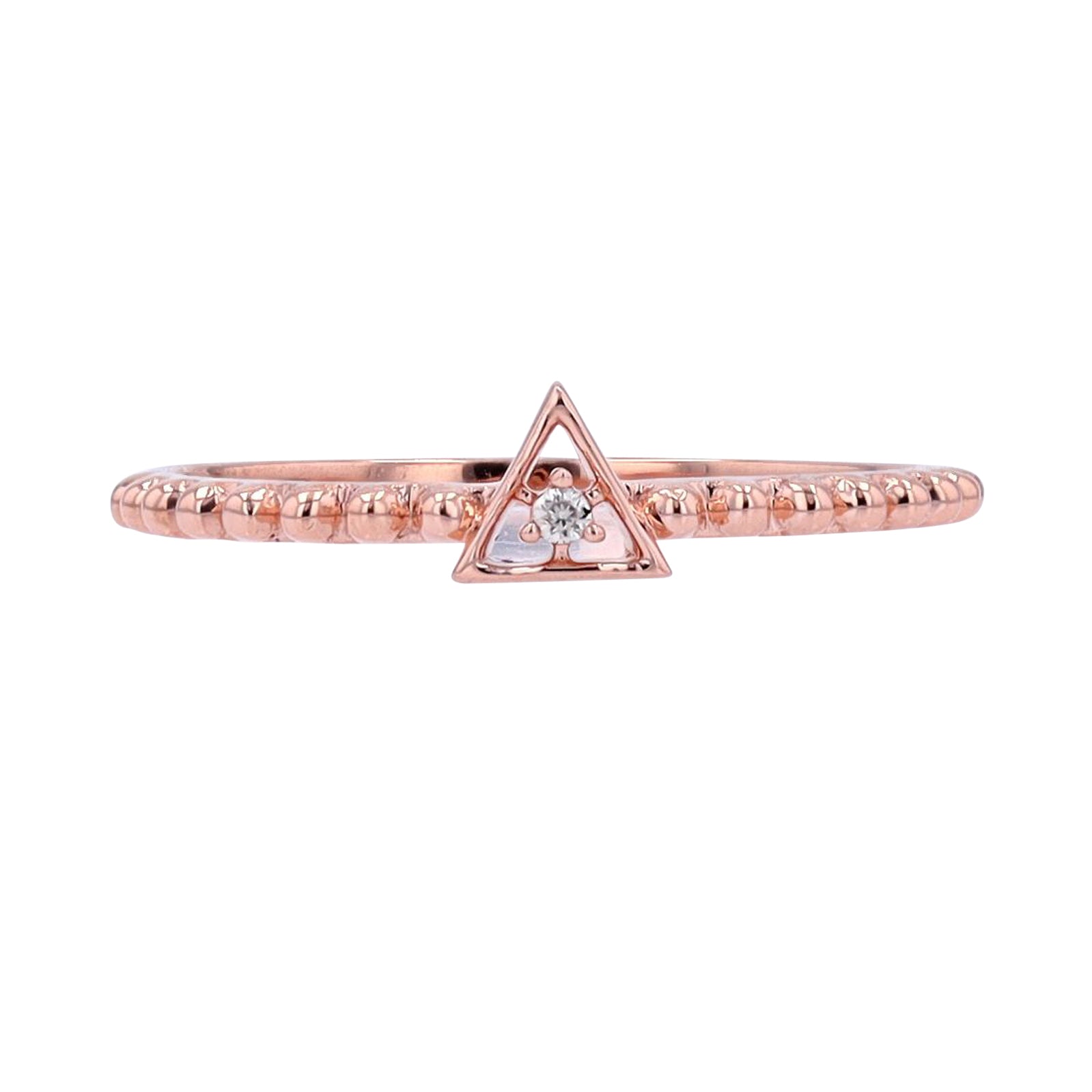 10K Diamond Triangle Ring<p><strong>More Colors Available</p></strong>