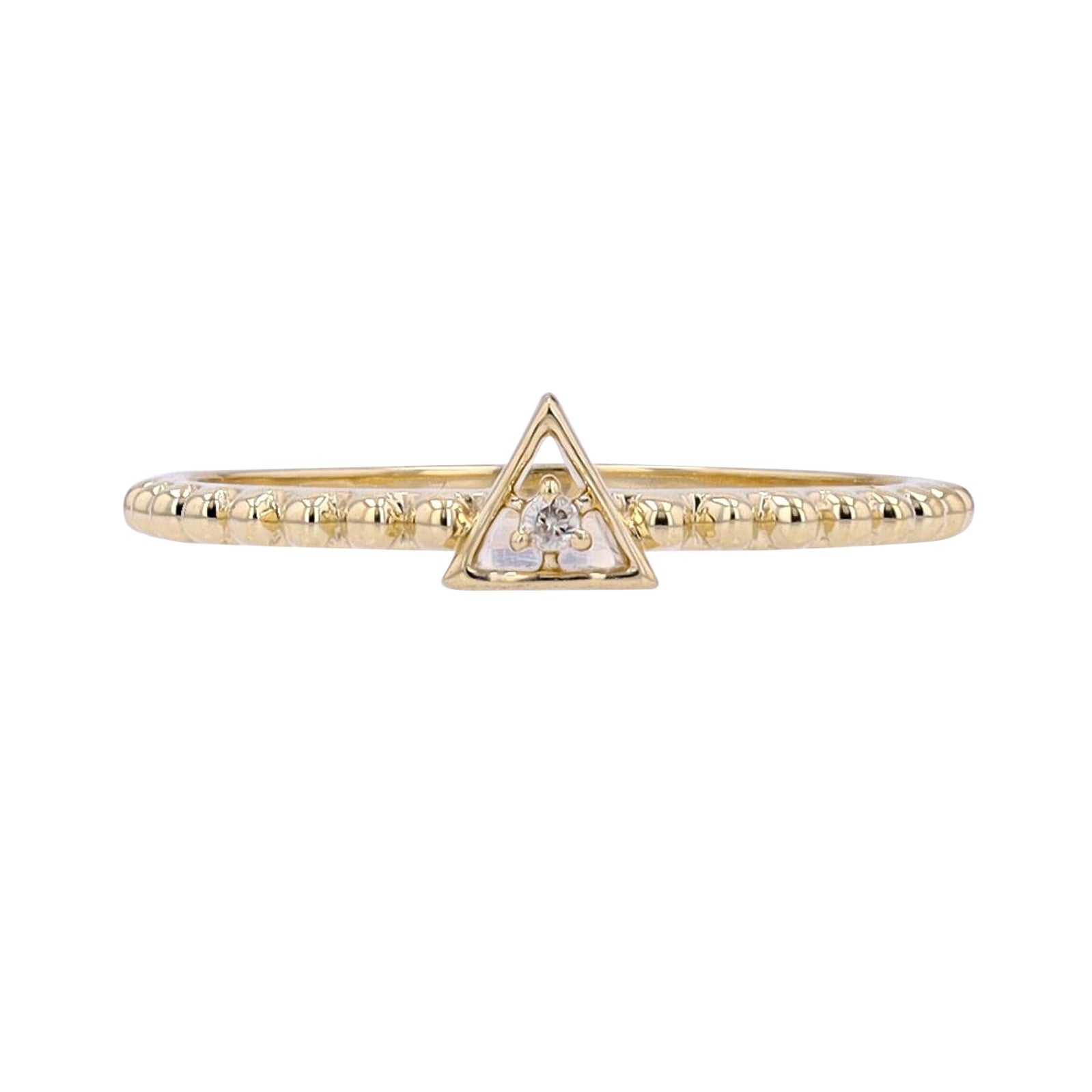 10K Diamond Triangle Ring<p><strong>More Colors Available</p></strong>