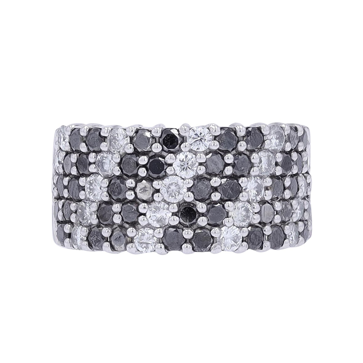 18K WG 1.80 CT Black & White Diamond Ring
