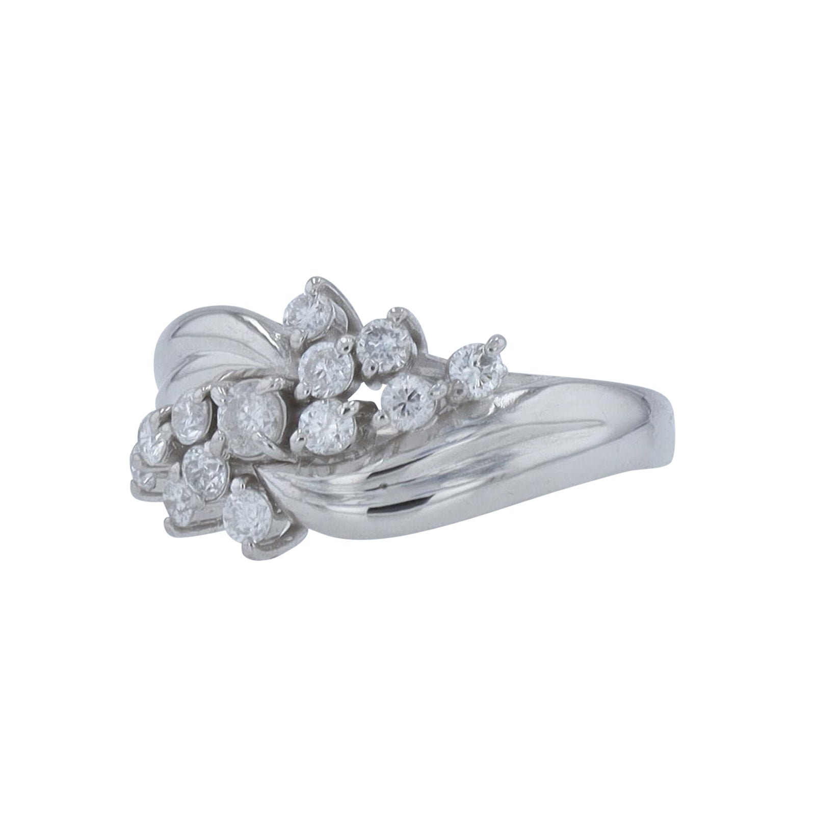 PT900 0.53 CT Diamond Cluster Ring