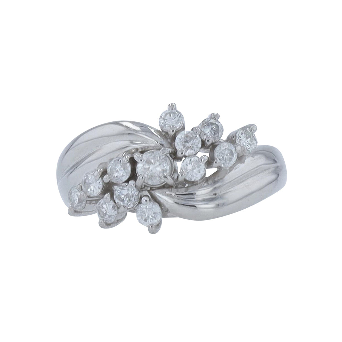 PT900 0.53 CT Diamond Cluster Ring