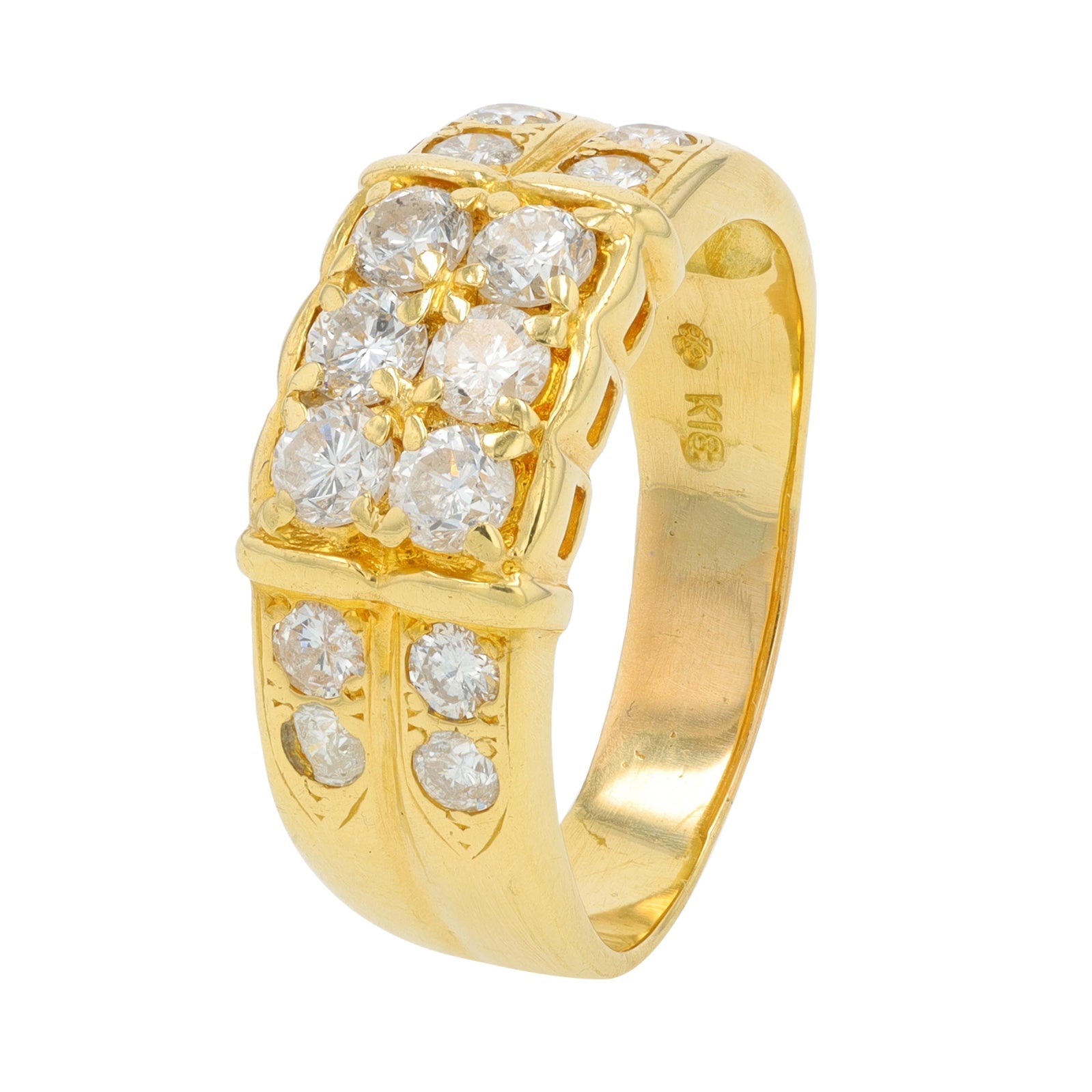 18K YG 1.14 CT Diamond Ring