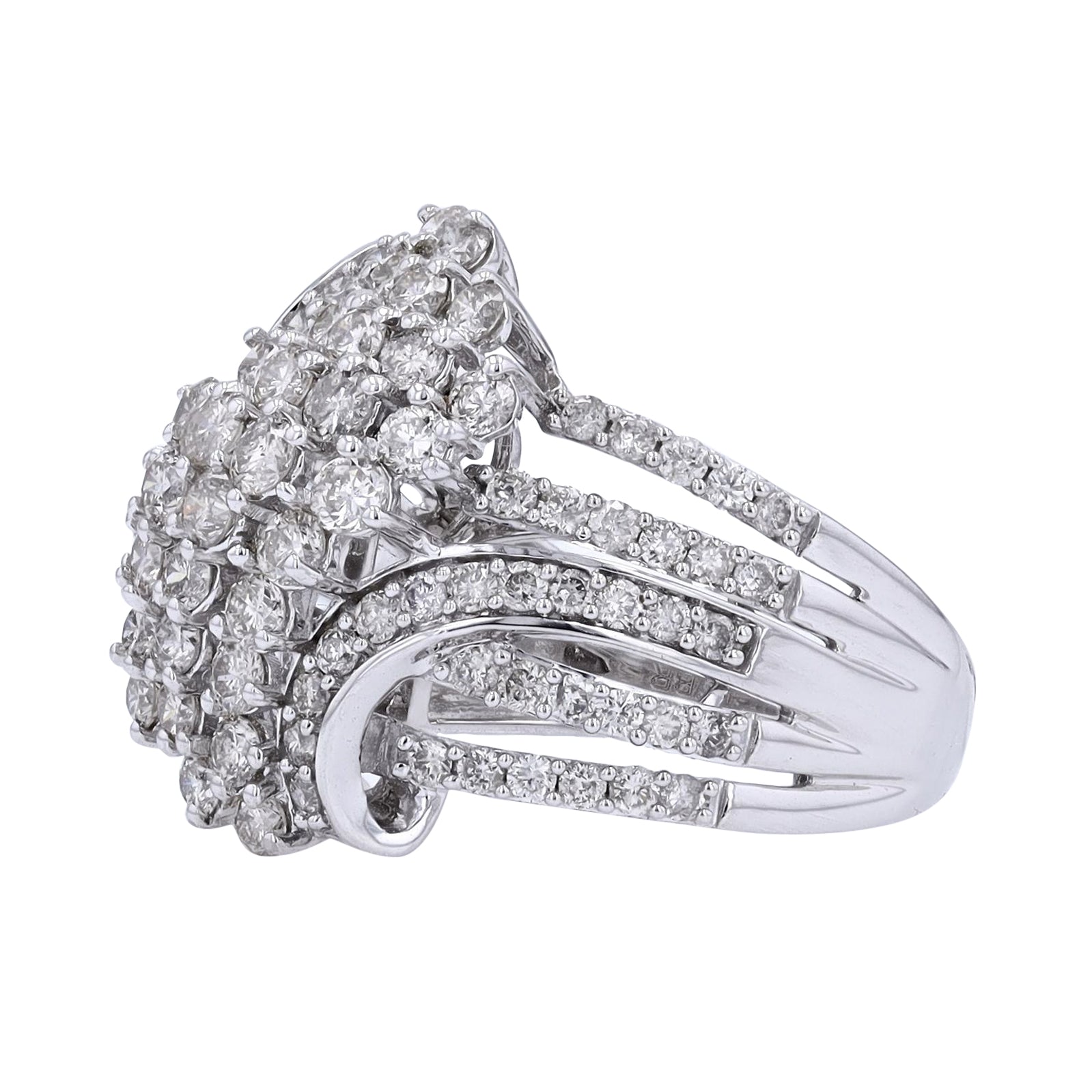 10K WG 2 CTW Diamond Waterfall Ring