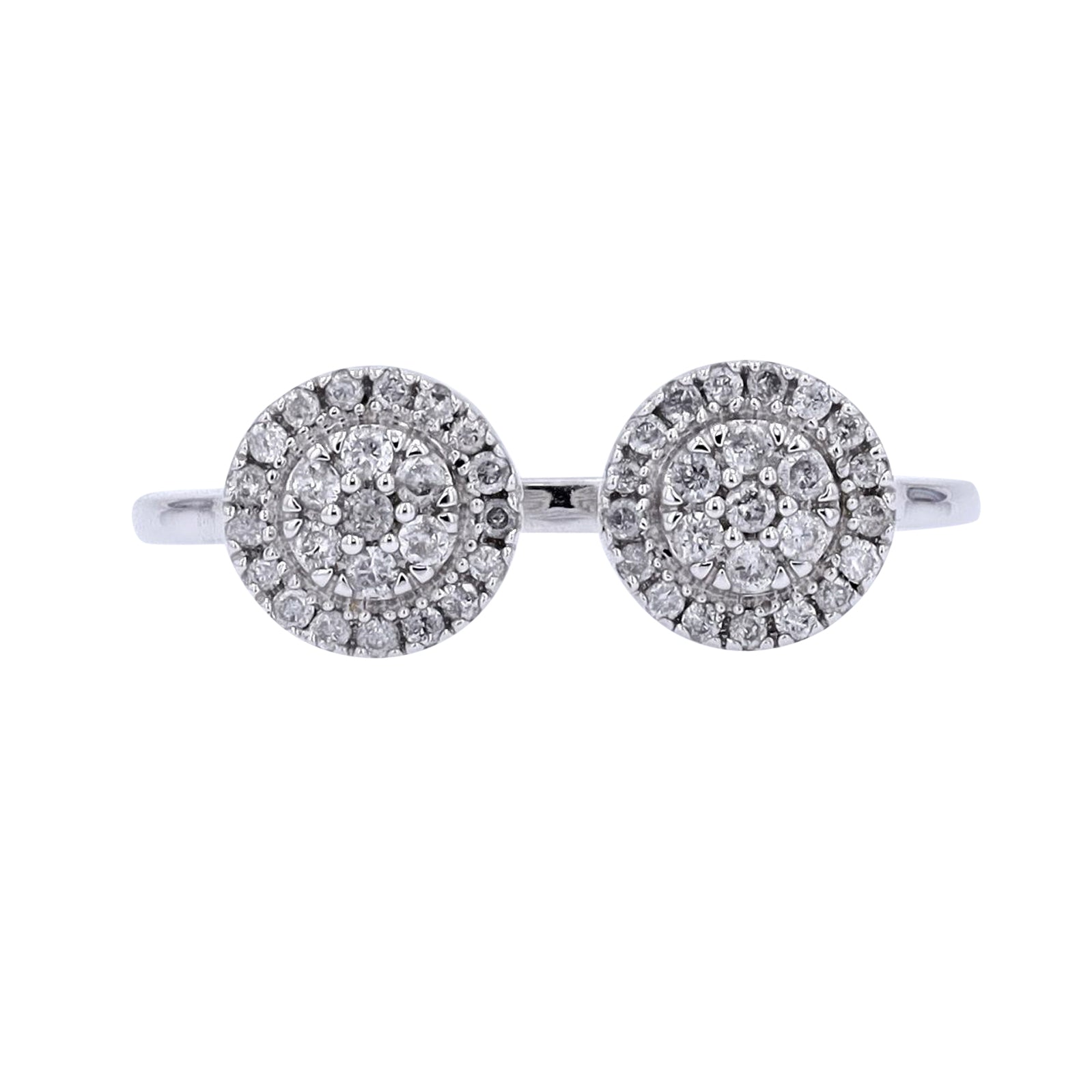 10K WG 1/4 CT Diamond Cuff Ring