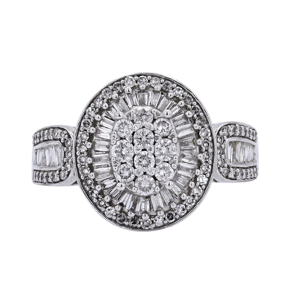 14K WG 1 CTW Oval Diamond Ring