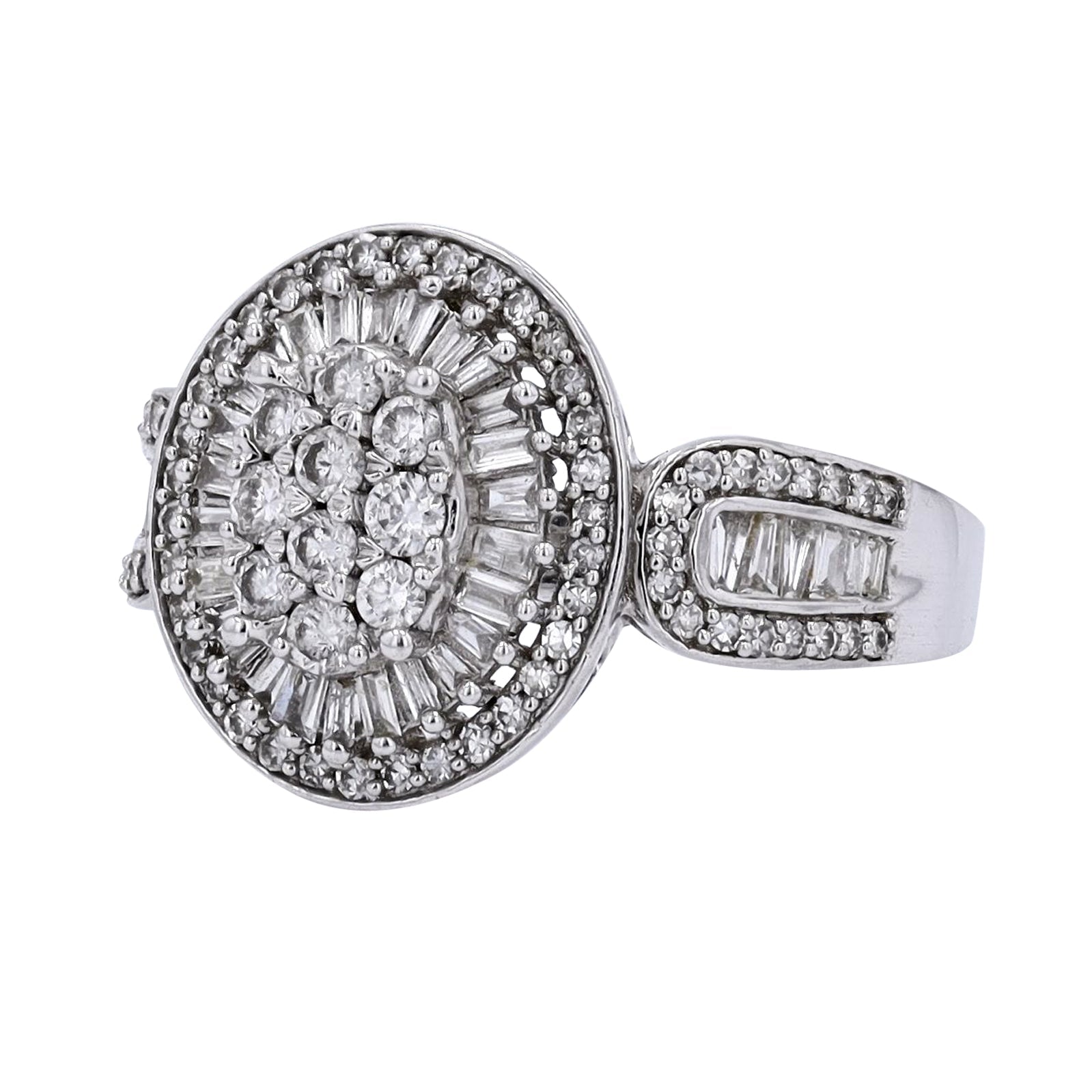 14K WG 1 CTW Oval Diamond Ring