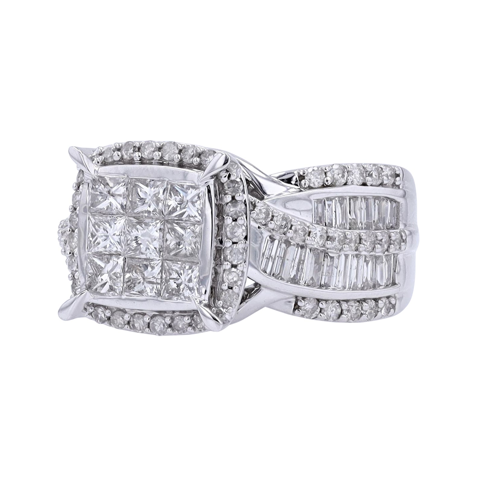 10K WG 2 CTW Diamond Ring