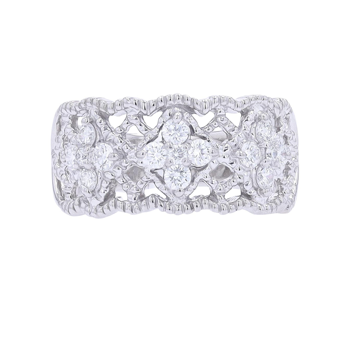 PT900 0.58 CT Diamond Cluster Band