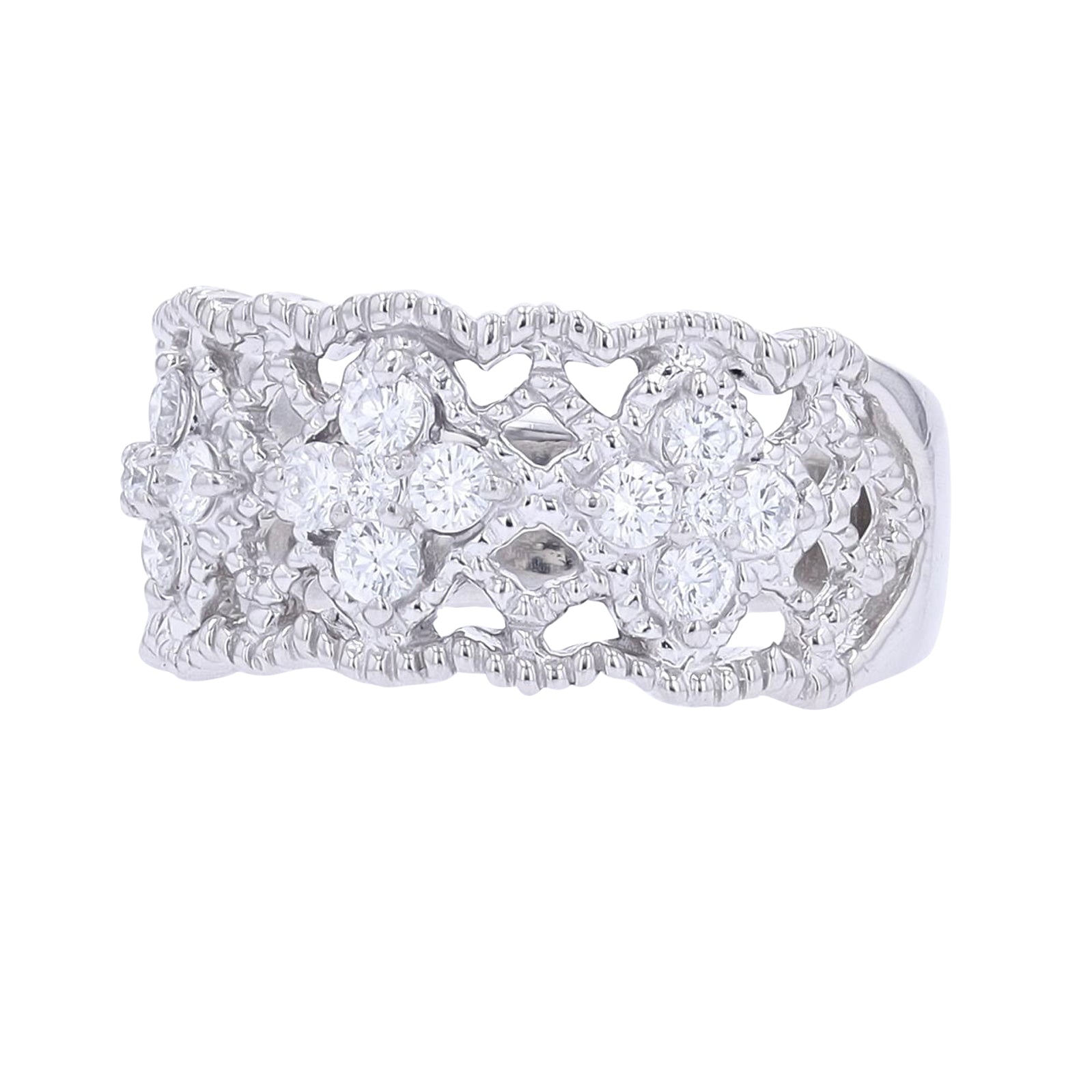 PT900 0.58 CT Diamond Cluster Band