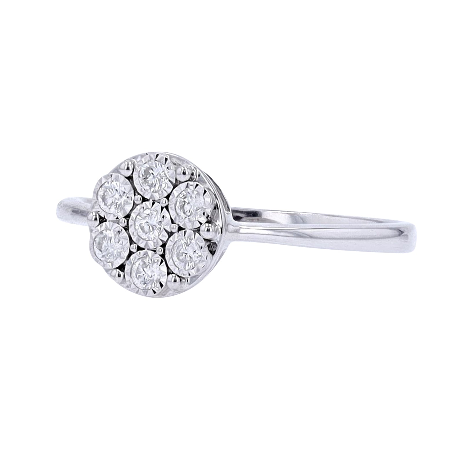 10K WG Cluster Miracle Set Diamond Ring