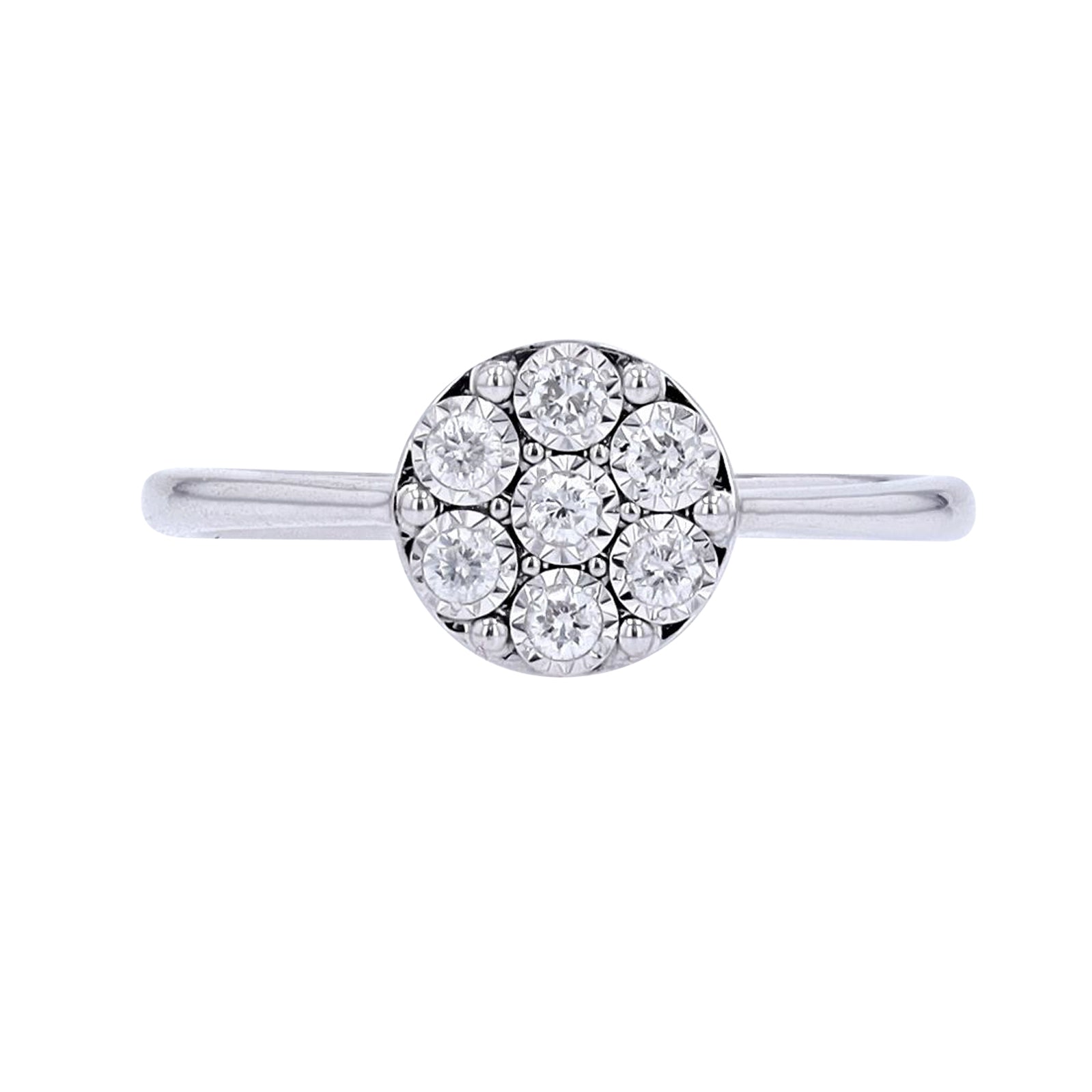 10K WG Cluster Miracle Set Diamond Ring