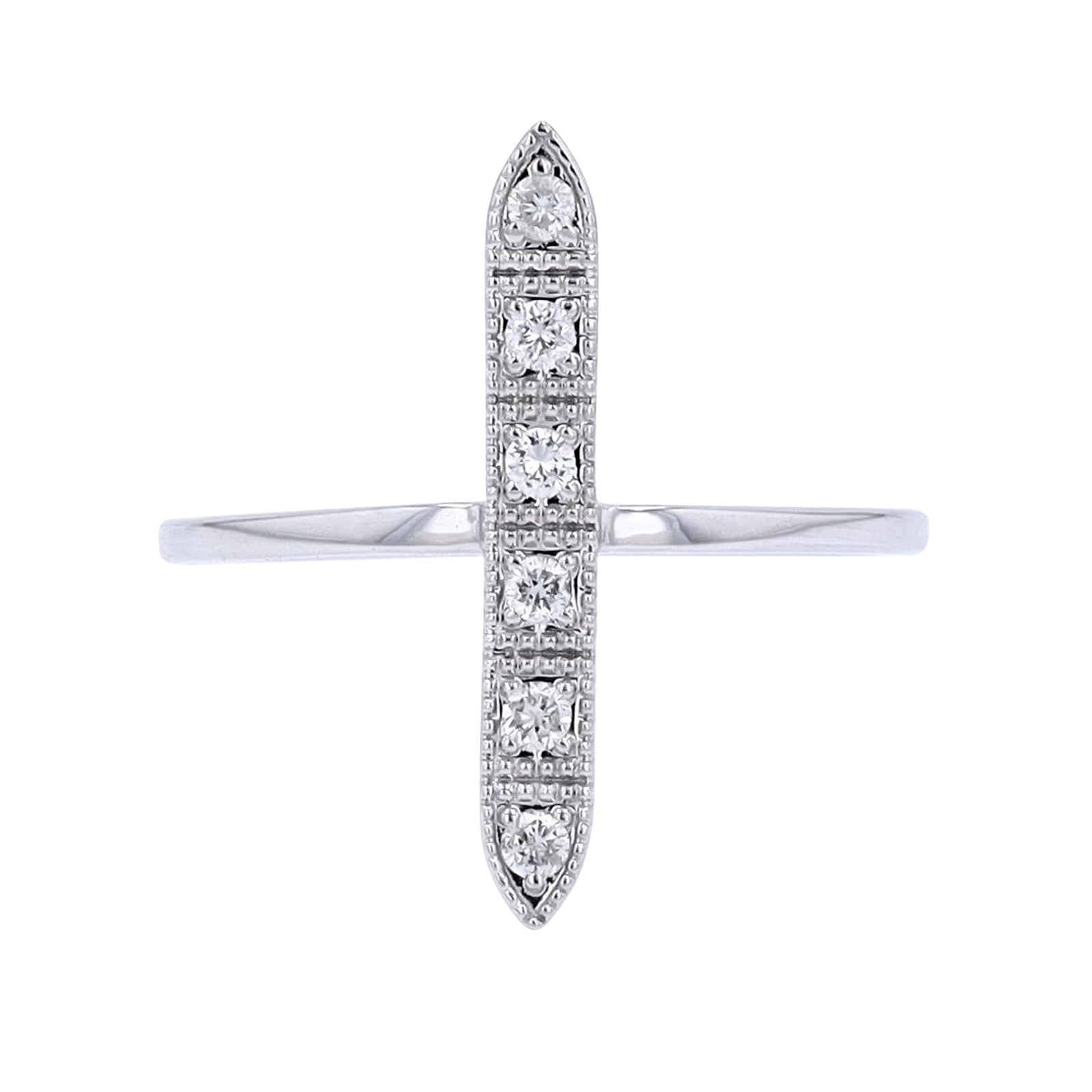 14K Diamond Bar Ring<p><strong>More Colors Available</p></strong>