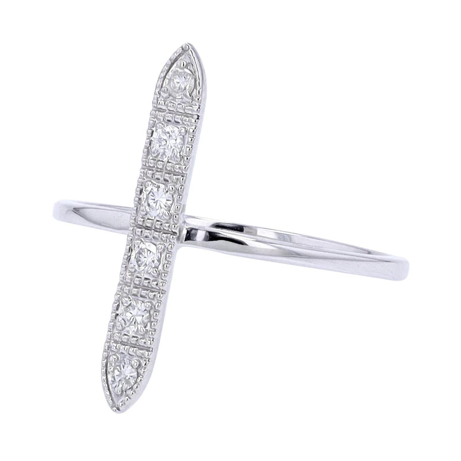 14K Diamond Bar Ring<p><strong>More Colors Available</p></strong>