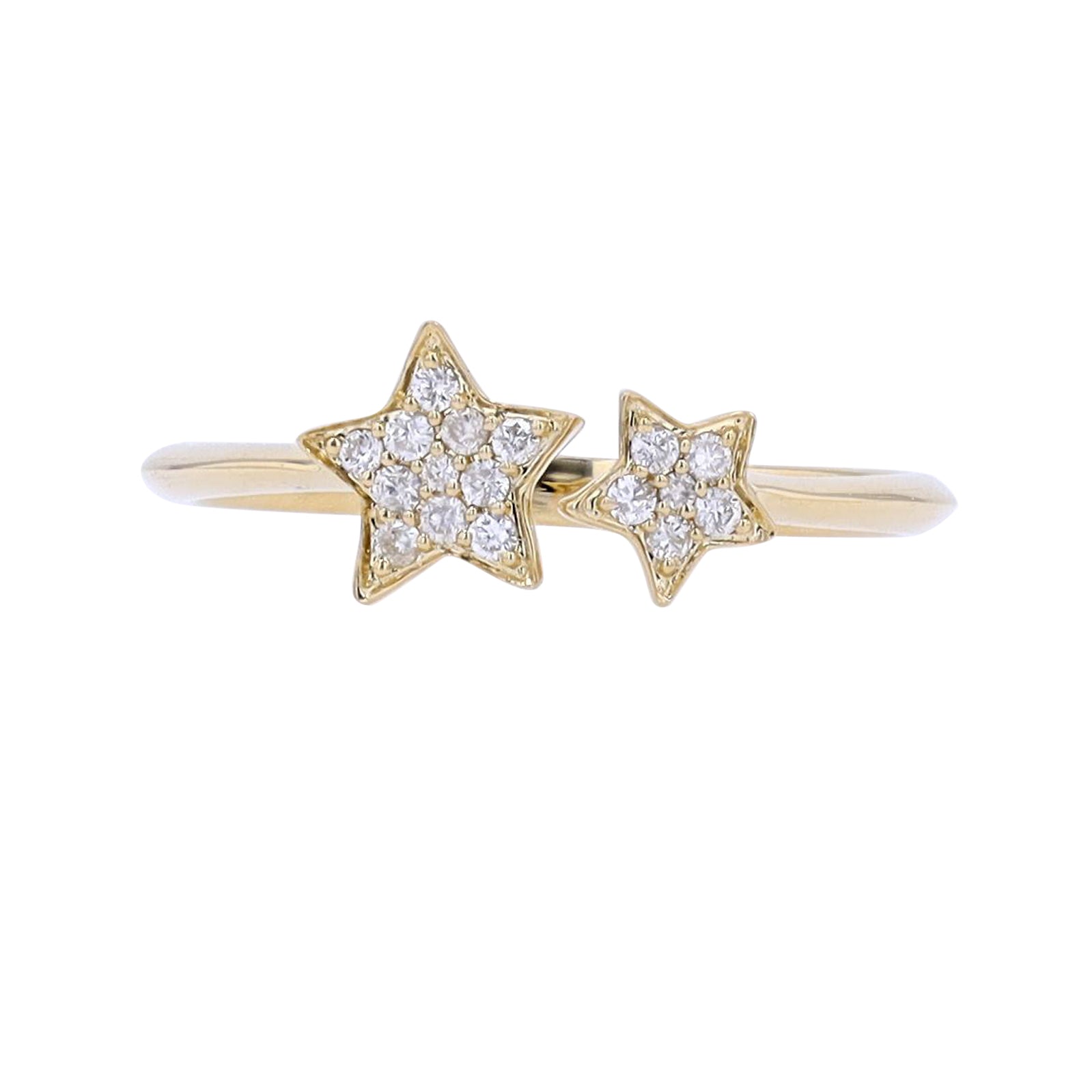 10K .13 CTW Diamond Star Cuff Ring<p><strong>More Colors Available</p></strong>