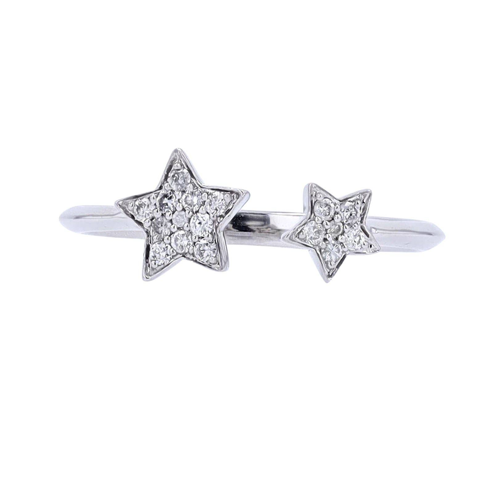 10K .13 CTW Diamond Star Cuff Ring<p><strong>More Colors Available</p></strong>