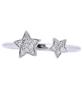 10K .13 CTW Diamond Star Cuff RingMore Colors Available