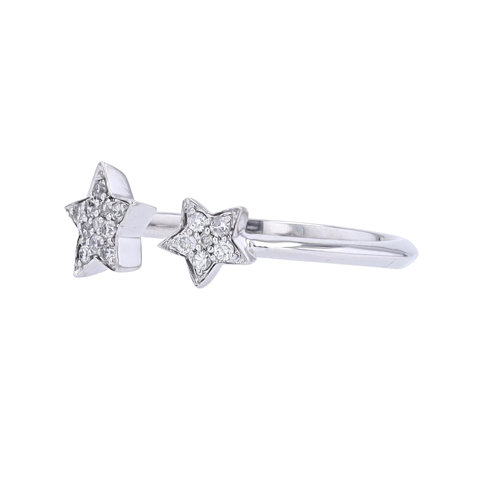 10K .13 CTW Diamond Star Cuff Ring<p><strong>More Colors Available</p></strong>
