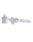 10K .13 CTW Diamond Star Cuff RingMore Colors Available