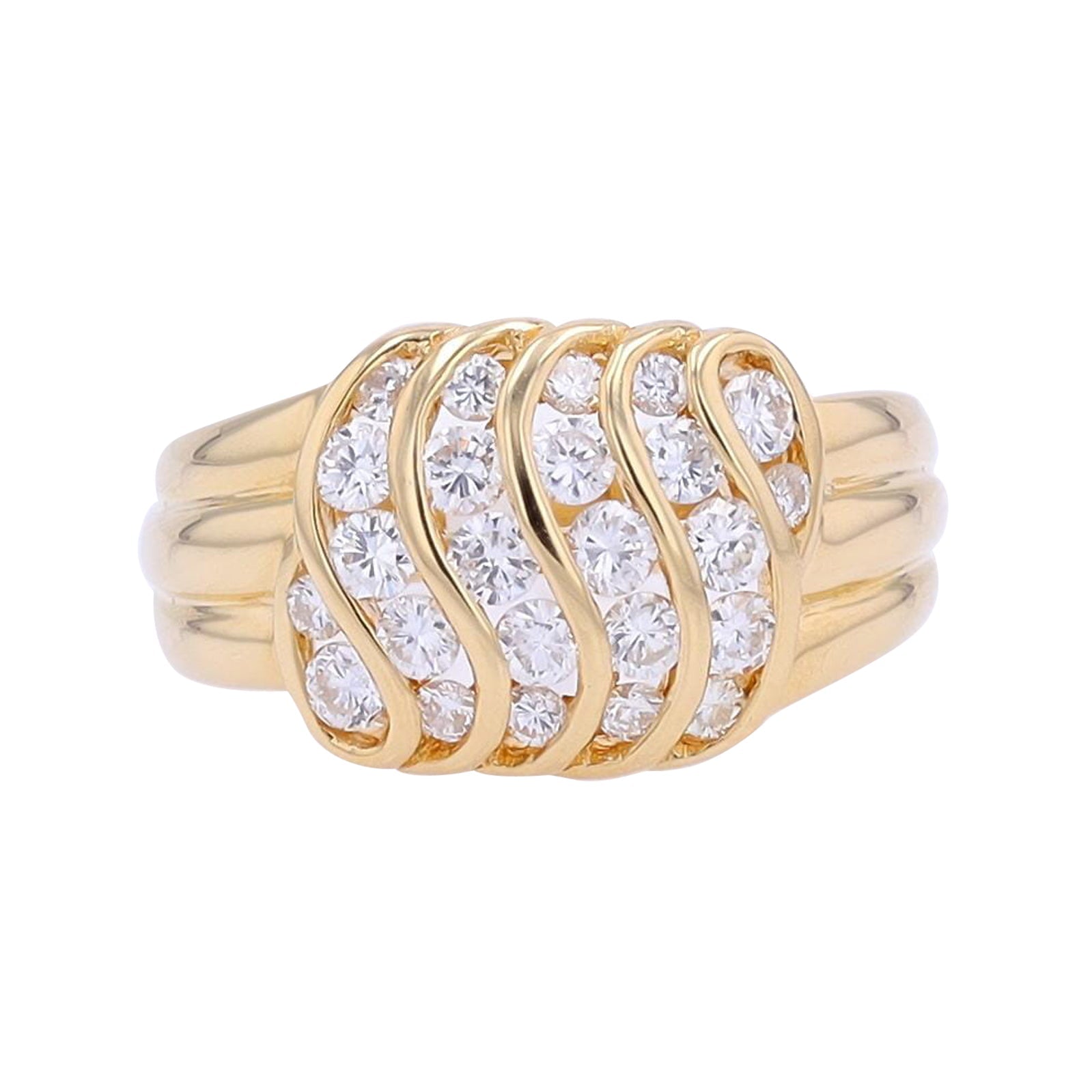 18K YG .88 CTW Diamond Ring