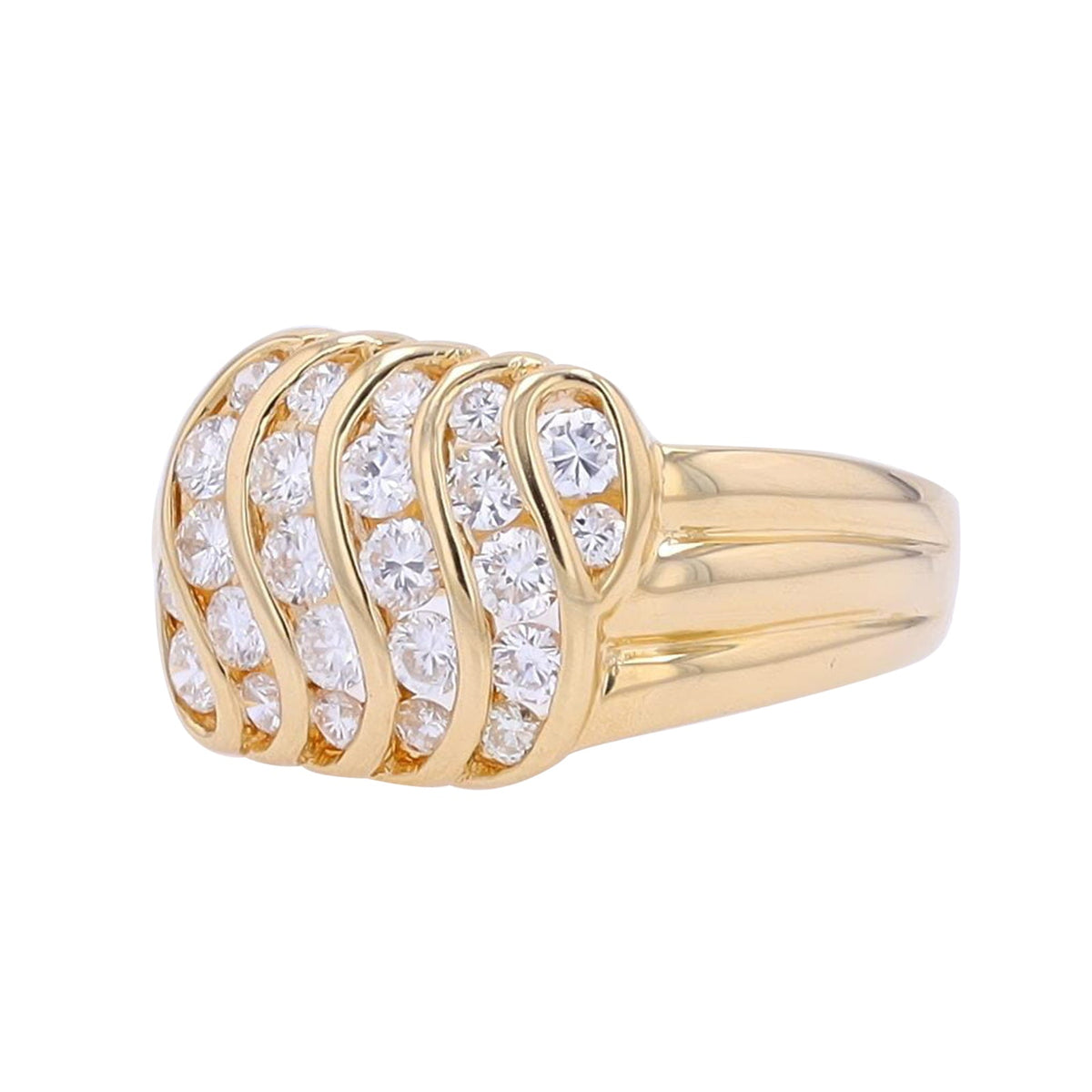 18K YG .88 CTW Diamond Ring