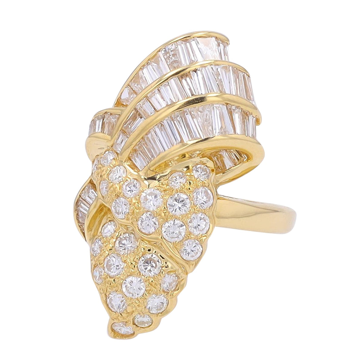 18K YG 2.47 CT Diamond Ring