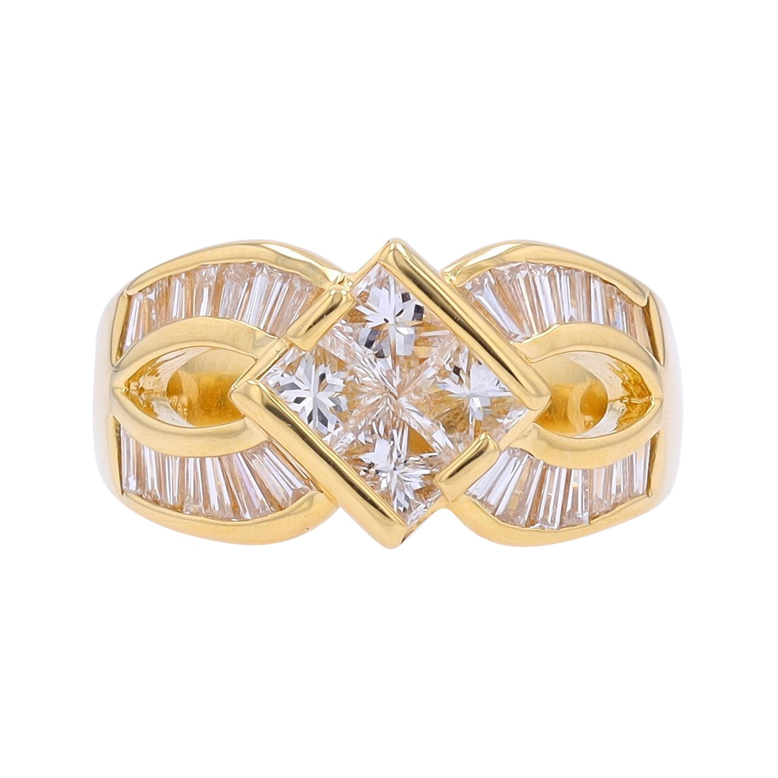 18K YG 1.77 CT Diamond Ring