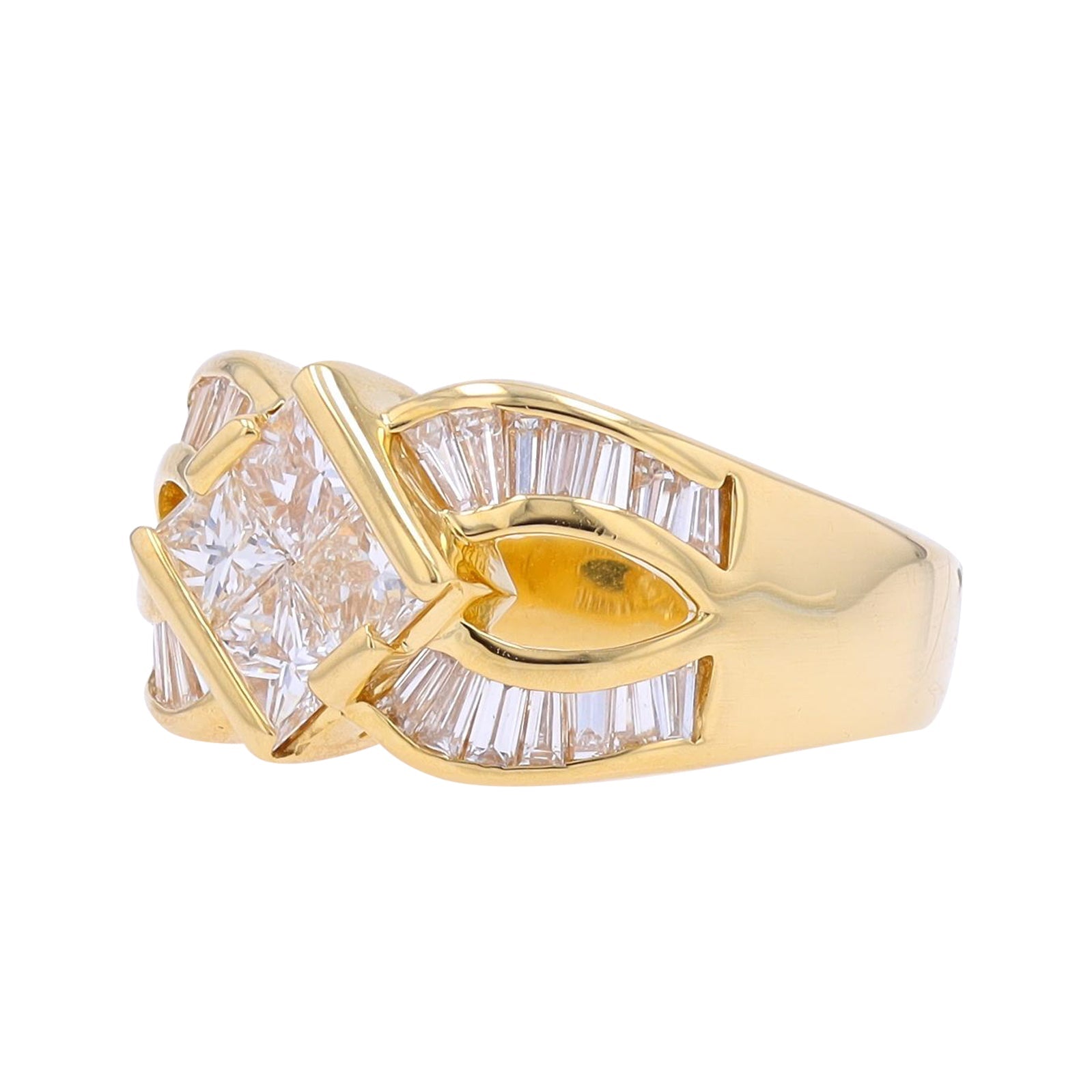 18K YG 1.77 CT Diamond Ring