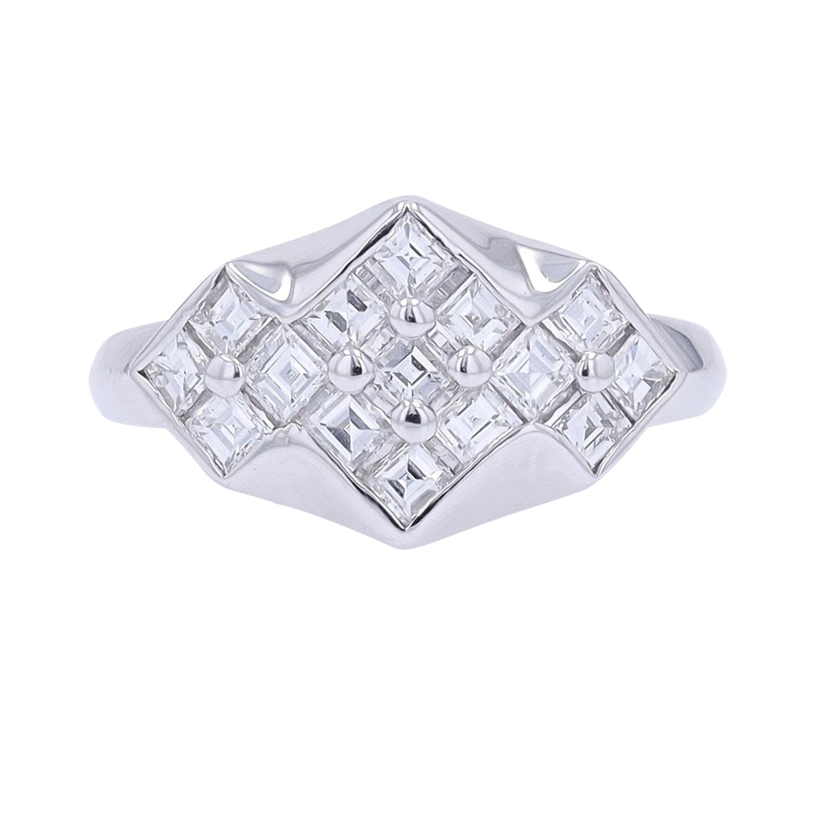 PT900 1 CT Diamond Cluster Ring