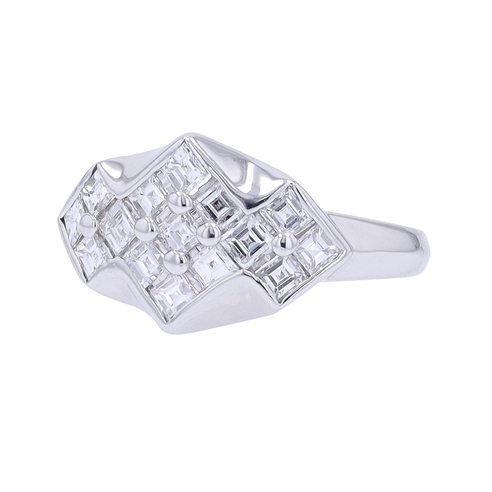 PT900 1 CT Diamond Cluster Ring
