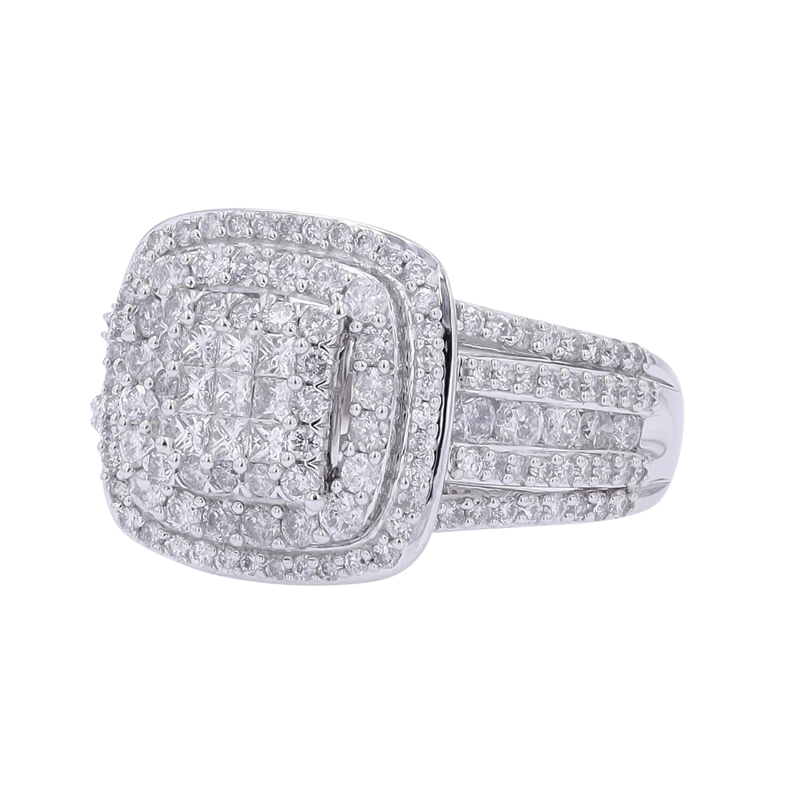 10K WG 2 CTW Diamond Cluster Ring