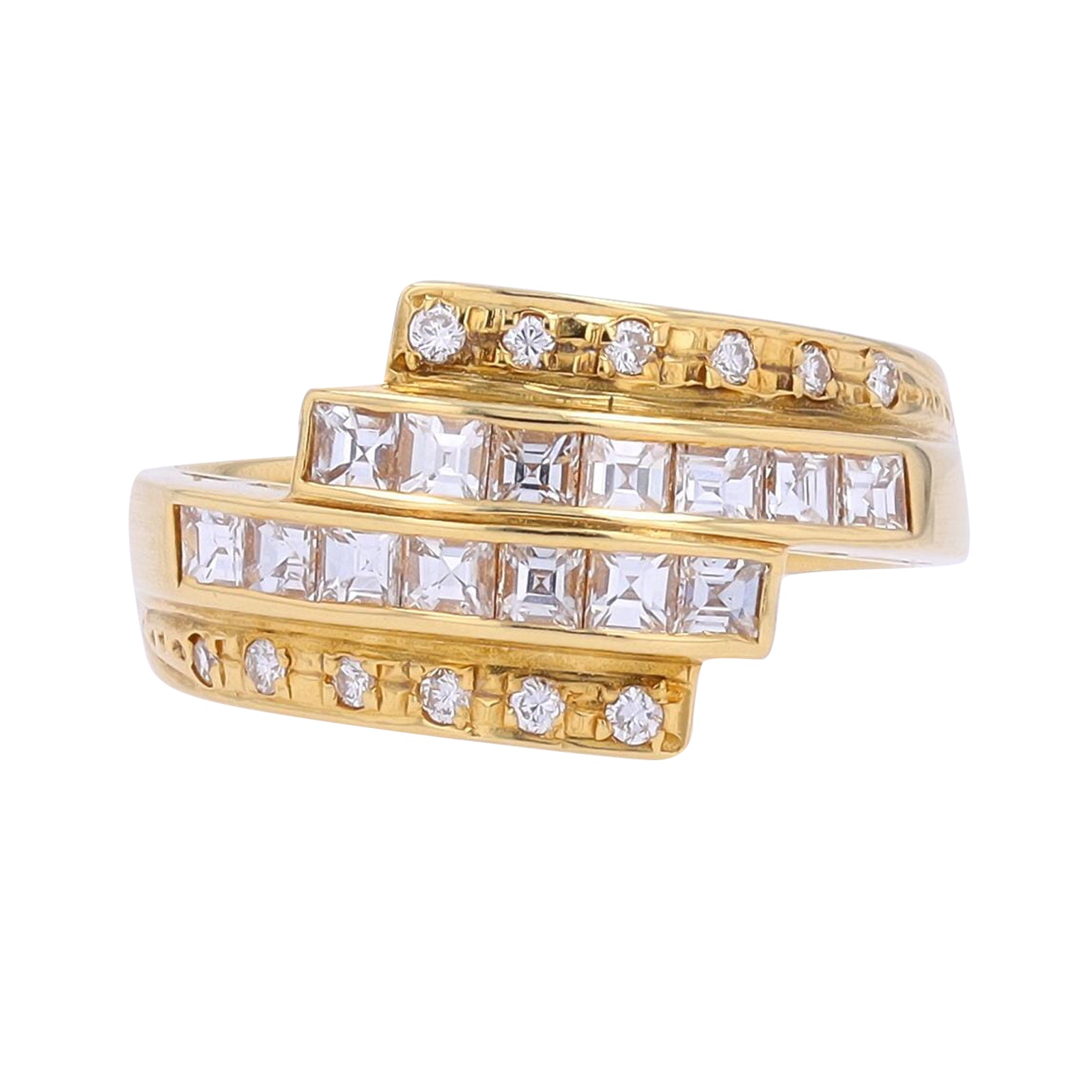 18K YG 0.75 CT Diamond By Pass Ring<p><strong>$699</p></strong>
