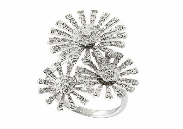 14K EFFY WG 1.59 CT Diamond Flower Ring
