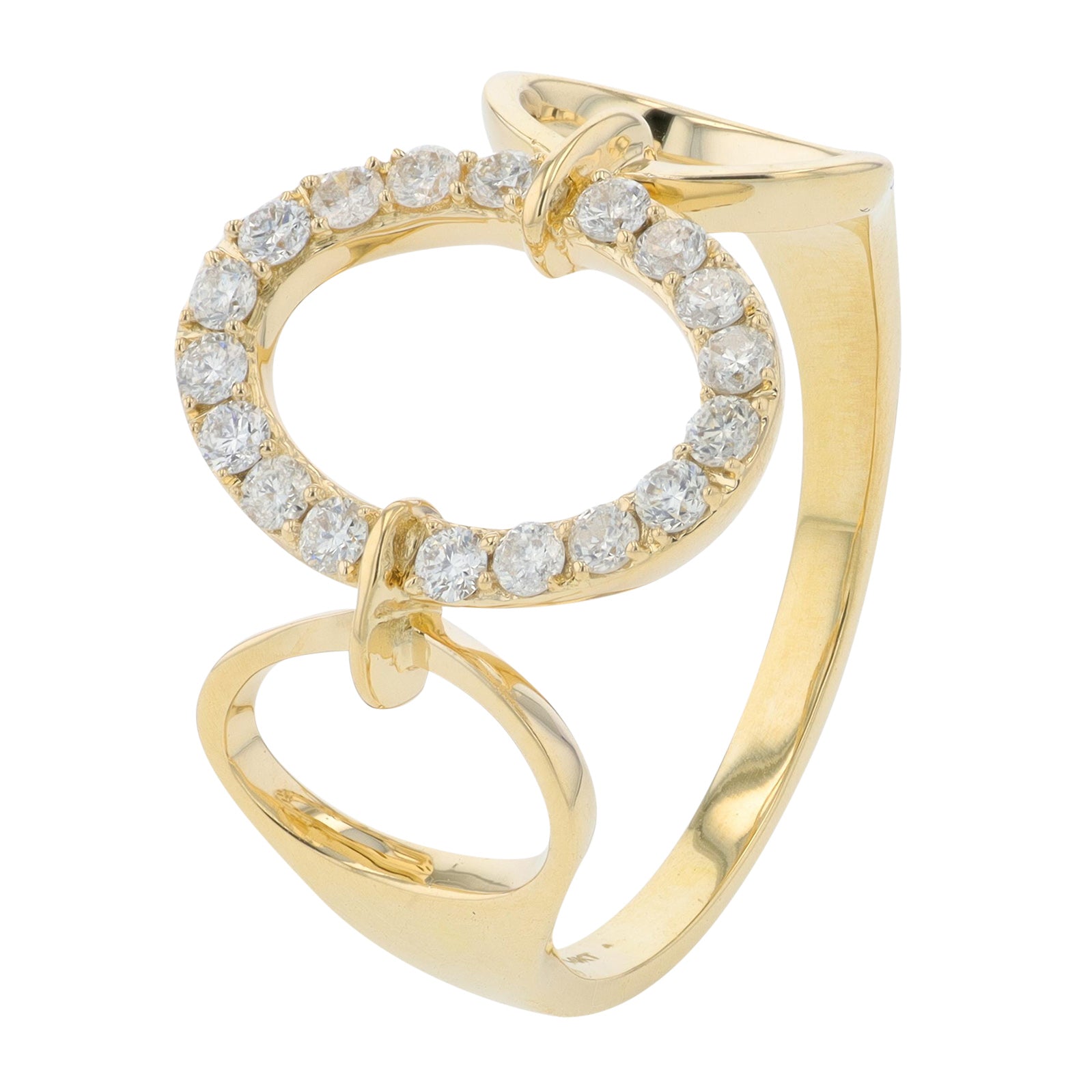 14K .30 Diamond Open Oval Ring<p><strong>More Colors Available</p></strong>