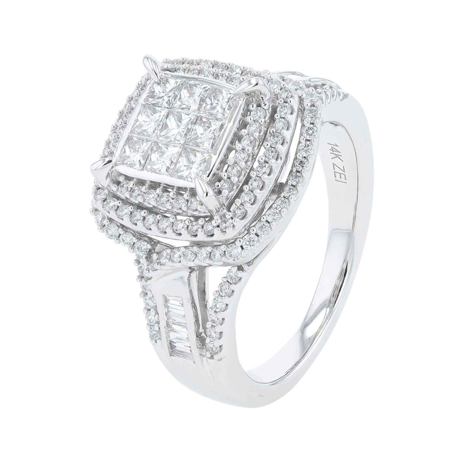 14K WG 1 CT Diamond Ring