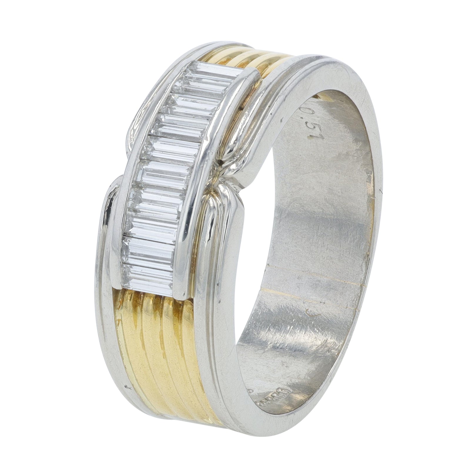 PT900/18K YG .51 CTW Diamond Ring