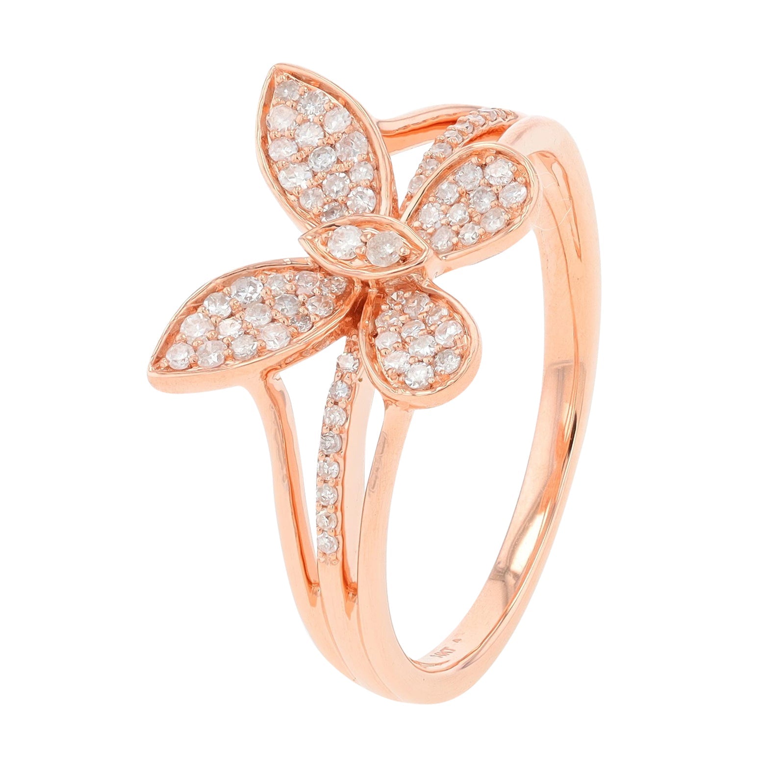 14K Butterfly Diamond Ring<p><strong>More Colors Available</p></strong>
